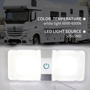 D4376D DC11-18V 6W 6000-6500K IP50 48LED SMD-5050 Lampada da soffitto a LED dimmerabile per camper marino, con controllo touch, D4376D