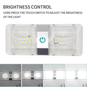 D4376D DC11-18V 6W 6000-6500K IP50 48LED SMD-5050 Lampada da soffitto a LED dimmerabile per camper marino, con controllo touch, D4376D