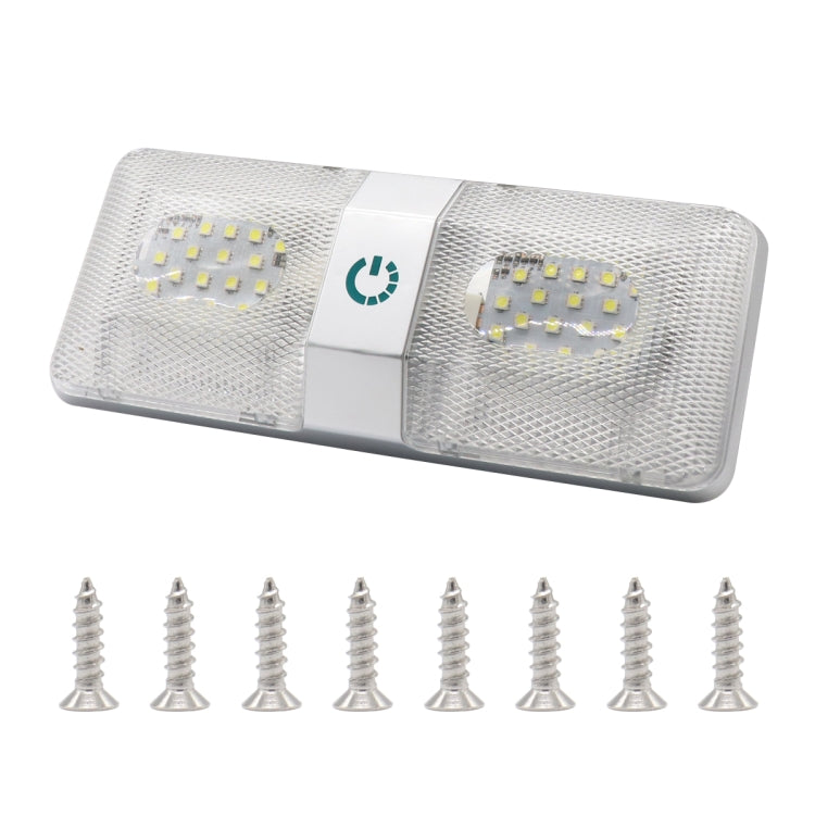 D4376D DC11-18V 6W 6000-6500K IP50 48LED SMD-5050 Lampada da soffitto a LED dimmerabile per camper marino, con controllo touch, D4376D