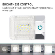 D4376S DC11-18V 3.6W 6000-6500K IP50 24LED SMD-5050 Lampada da soffitto a LED dimmerabile per camper marino, con controllo touch, D4376S