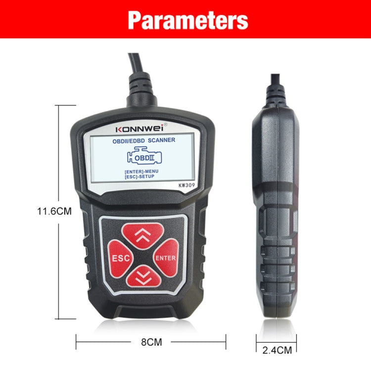 Lettore codice OBD2 KONNWEI KW309 scanner diagnostico