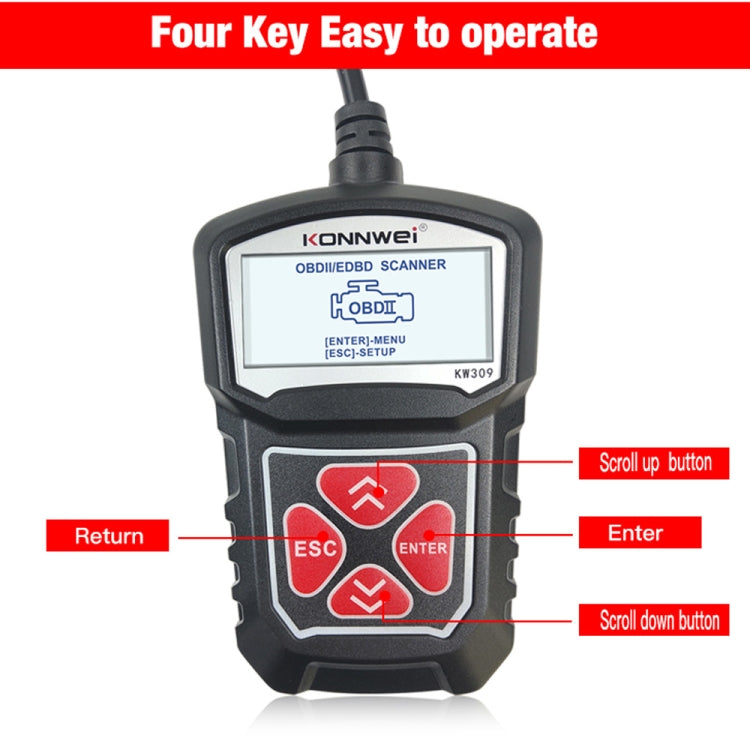 Lettore codice OBD2 KONNWEI KW309 scanner diagnostico
