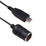Convertitore per auto Porta USB per presa accendisigari per auto Femmina Cavo adattatore di alimentazione boost da 5 V a 12 V, 5V to 12V