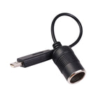 Convertitore per auto Porta USB per presa accendisigari per auto Femmina Cavo adattatore di alimentazione boost da 5 V a 12 V, 5V to 12V