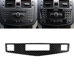 Adesivo decorativo per pannello console centrale in fibra di carbonio per auto per Mercedes-Benz W204 Classe C 2007-2010, Center Console Panel