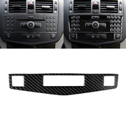 Adesivo decorativo per pannello console centrale in fibra di carbonio per auto per Mercedes-Benz W204 Classe C 2007-2010, Center Console Panel
