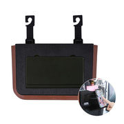 929 Cestino portaoggetti pieghevole per pattumiera sospesa per auto con tavolino, with Small Table Black, with Small Table Beige