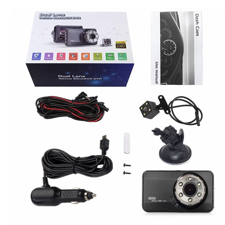 T638+ DVR per auto USB nascosto registratore di guida a doppia lente Monitor video per retromarcia HD, T638+