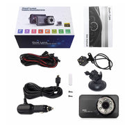T638+ DVR per auto USB nascosto registratore di guida a doppia lente Monitor video per retromarcia HD, T638+