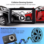 T638+ DVR per auto USB nascosto registratore di guida a doppia lente Monitor video per retromarcia HD, T638+