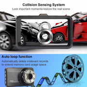 T638 DVR per auto USB registratore di guida nascosto Monitor video per retromarcia per visione notturna HD, T638