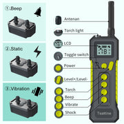 Dispositivo di addestramento per cani Tsattine T10 IP68 impermeabile 2000FT con luce LCD, T10
