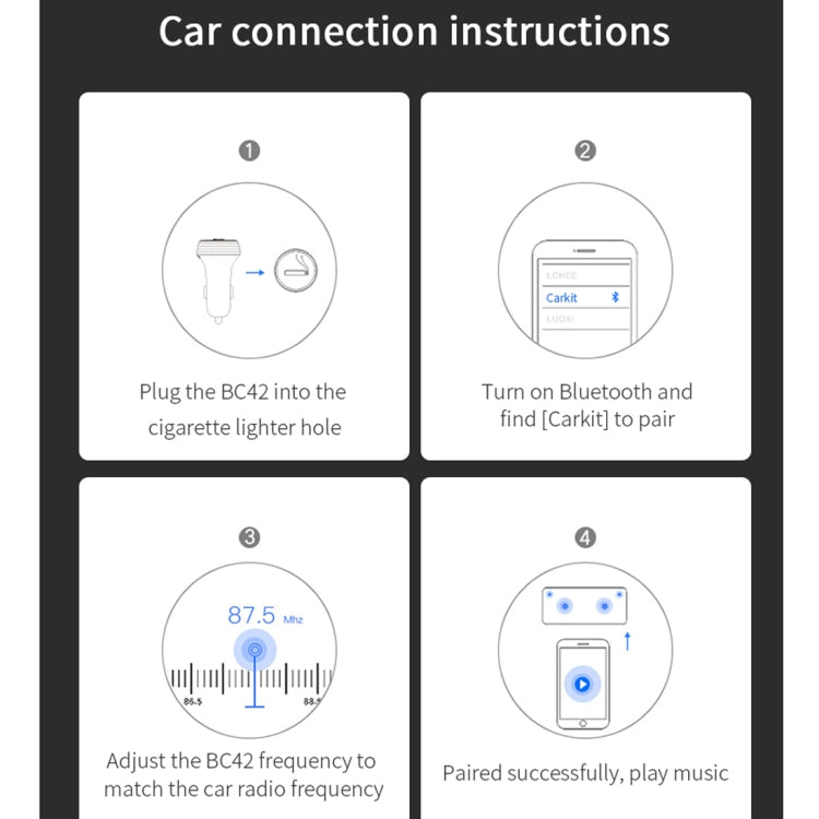 Lampada Bluetooth 5.0 multifunzione per auto BC42