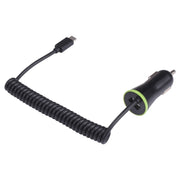 Caricabatteria da auto Mini USB da 17 W 3,4 A con cavo a molla USB-C/Type-C, USB-C / Type-C