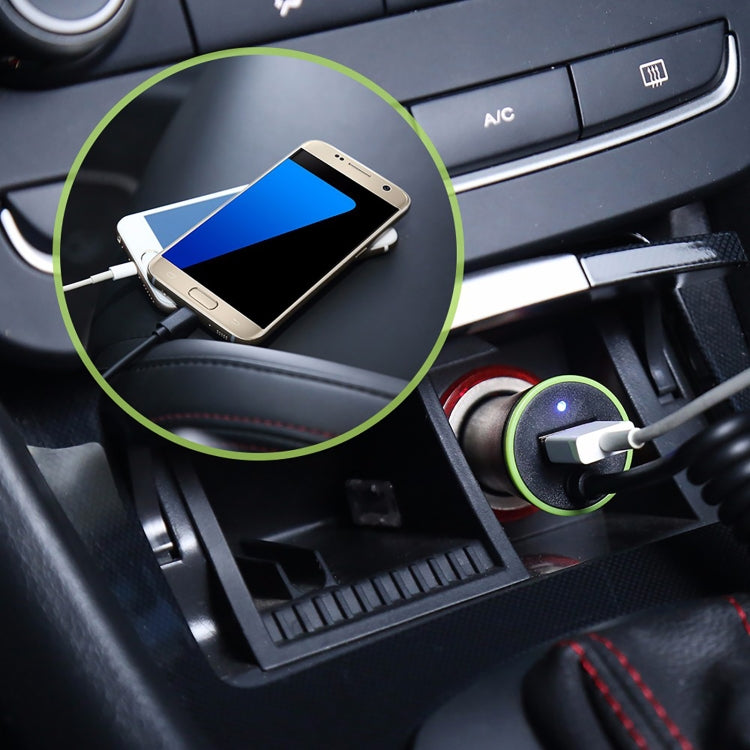 Caricabatteria da auto Mini USB da 17 W 3,4 A con cavo a molla USB-C/Type-C, USB-C / Type-C