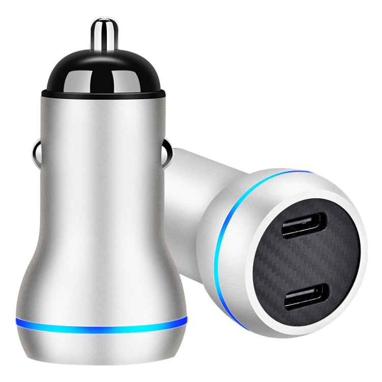 Caricatore auto doppia porta USB-C 40W ricarica rapida