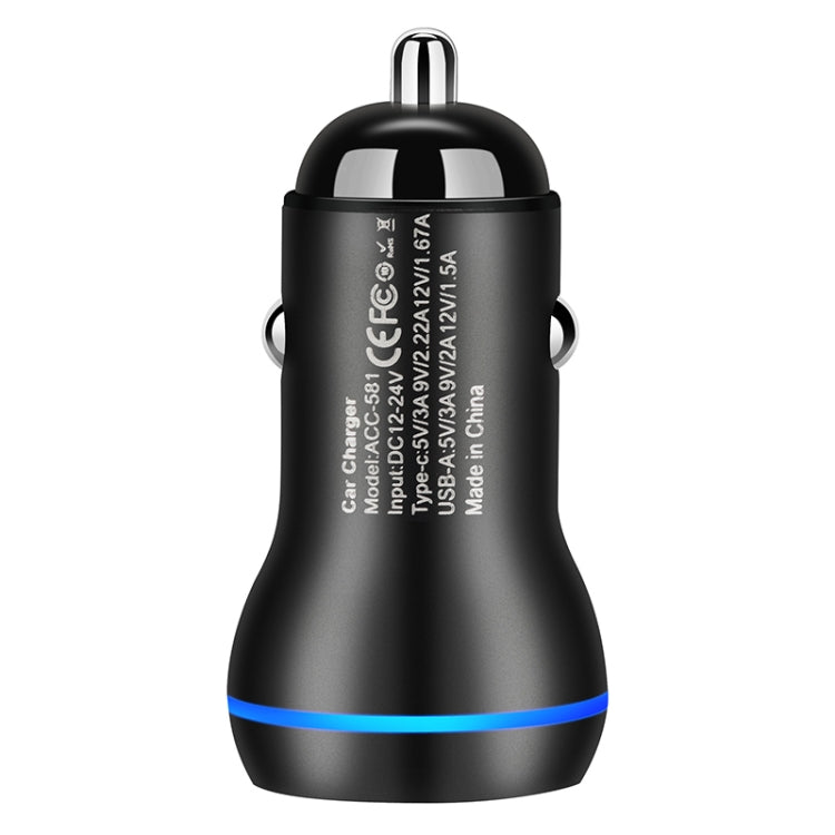 Caricatore auto USB-C 38W PD 20W + QC3.0 doppia porta