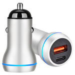 Caricatore auto USB-C 38W PD 20W + QC3.0 doppia porta