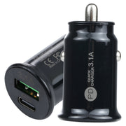 TE-339PD 3.1A PD USB-C / Type-C + interfaccia USB Mini caricabatteria da auto a ricarica rapida