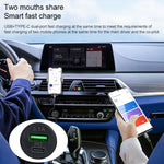 TE-339PD 3.1A PD USB-C / Type-C + interfaccia USB Mini caricabatteria da auto a ricarica rapida