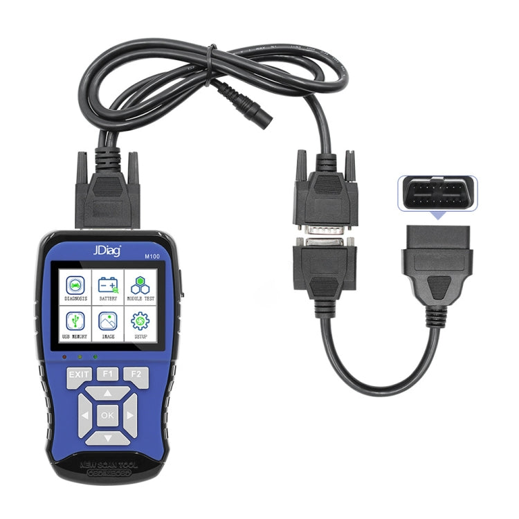 Tester batteria scanner OBD 2 in1 per motociclette JDiag M100, versione semplificata, JDiag M100 Simplified Version