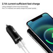 Mini caricabatteria da auto IVON CC26 5V 2.1A con doppia porta USB, CC26 Black, CC26 Grey
