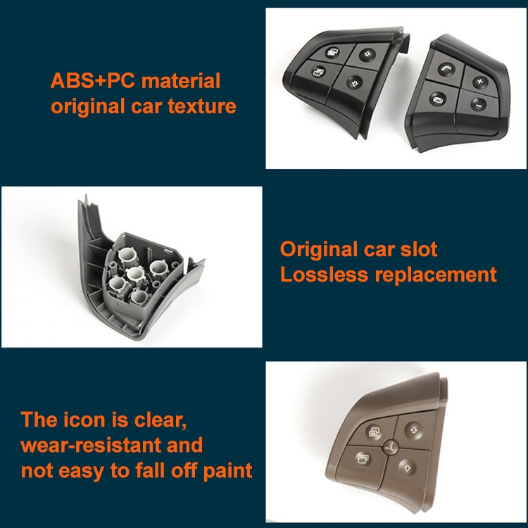 Pannello pulsanti interruttore volante a 4 pulsanti lato destro per auto 1648200110 per Mercedes-Benz W164, guida a sinistra, Right Side 4-button (Black), Right Side 4-button (Coffee), Right Side 4-button (Grey)
