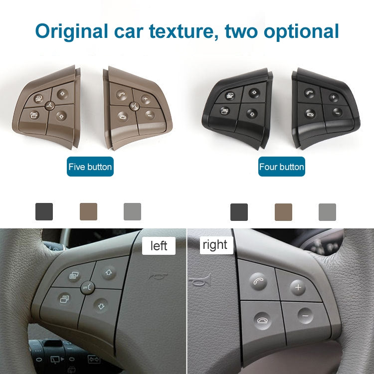 Pannello pulsanti interruttore volante a 5 pulsanti lato sinistro per auto 1648200010 per Mercedes-Benz W164, guida a sinistra, Left Side 5-button (Black), Left Side 5-button (Coffee), Left Side 5-button (Grey)