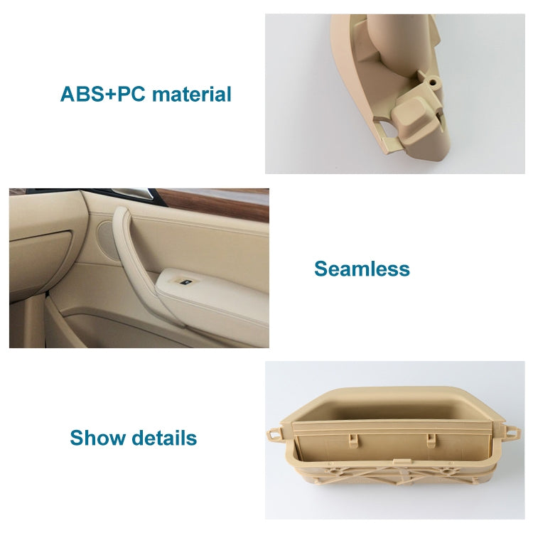 Maniglia per porte interne anteriori sinistra dell'auto, copertura del rivestimento 5141 7394 519-1 per BMW X3 X4, guida a sinistra, Front Left Inside (Black), Front Left Inside (Beige)