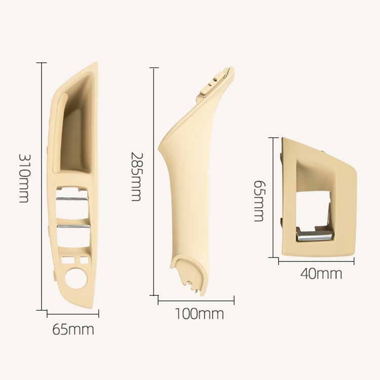 Versione a configurazione alta per auto, maniglia interna delle porte, copertura del rivestimento 5141 7225 873 per BMW F10 F18, guida a sinistra, High Configuration Version (Black), High Configuration Version (Beige White)                             ...