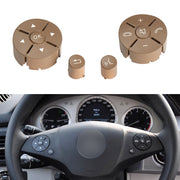 Pannello pulsanti interruttore volante auto da 1 paio per Mercedes-Benz W204 2007-2014, guida a sinistra, 1 Pair (Black), 1 Pair (Grey), 1 Pair (Beige), 1 Pair (Brown)