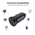 Caricatore auto doppia porta USB-C PD 20W e USB QC 3.0