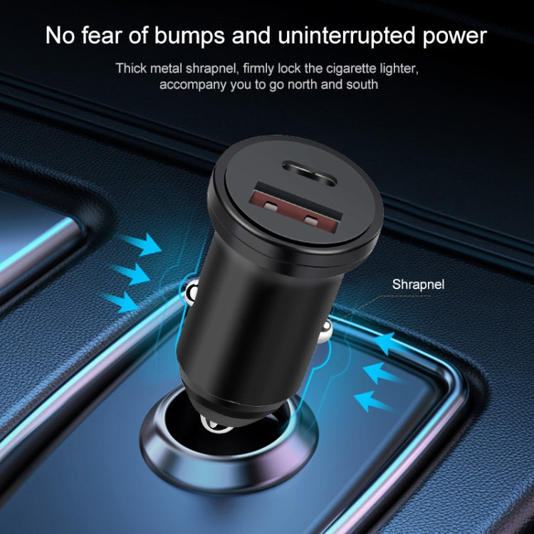 Caricatore auto doppia porta USB-C PD 20W e USB QC 3.0
