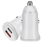 Caricatore auto doppia porta USB-C PD 20W e USB QC 3.0
