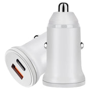 Caricatore per auto a ricarica rapida con interfaccia USB PD 20W USB-C / Type-C + QC 3.0