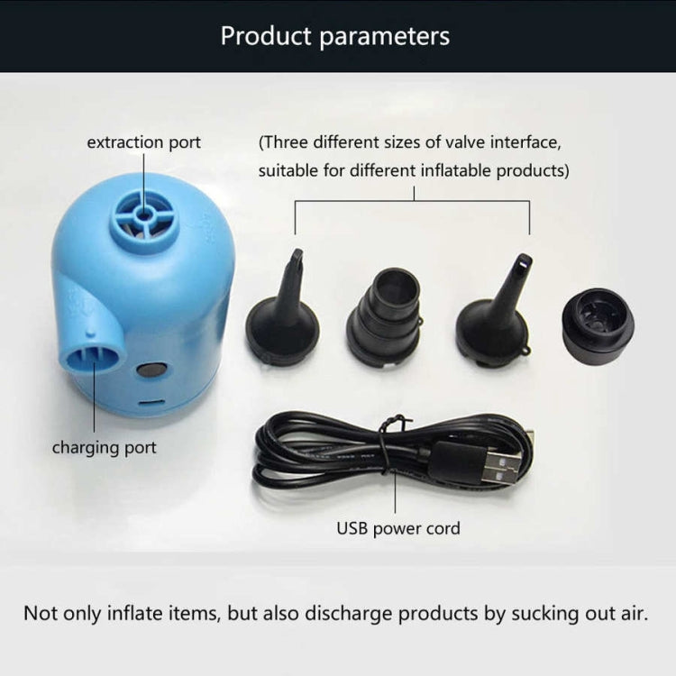 Pompa aria elettrica USB per gonfiabili 140L/min