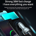 Caricabatteria da auto USB-C 20W con display digitale