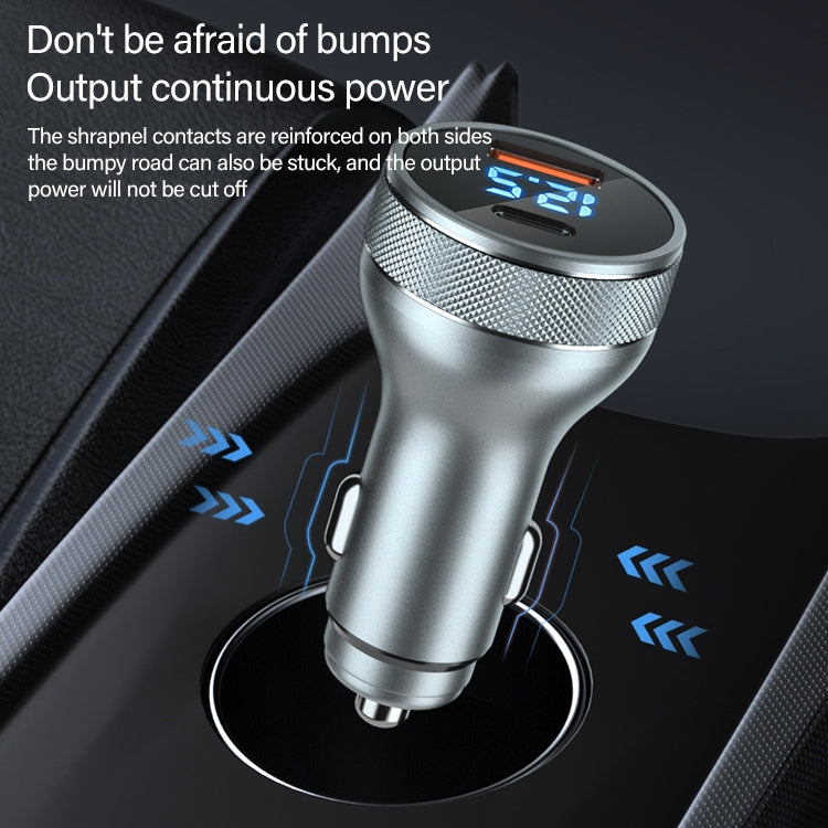Caricabatteria da auto USB-C 20W con display digitale