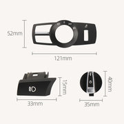 Manopola del pulsante dell'interruttore dei fari dell'auto per BMW Serie 5 2010-2017, guida a sinistra, Headlight Switch (Black), Headlight Switch (Red)