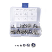 Kit dadi di bloccaggio con inserto in nylon da 60 pezzi per auto in acciaio inossidabile 304 M3-M10, 60 PCS