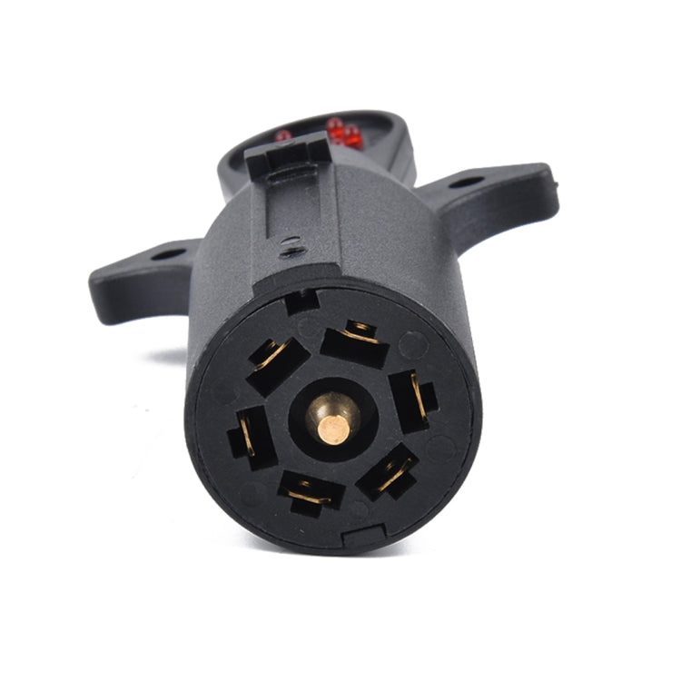 Tester di circuito per cablaggio luci per rimorchio a lama a 7 vie da 12 V Adattatore rotondo Tester di segnale per spina americana a 7 pin, Signal Tester