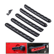 5 pezzi copertura maniglia automatica porta maniglia maniglia in alluminio per Jeep Wrangler JK 4 porte 2007-2017, 5 PCS(Black), 5 PCS(Red), 5 PCS(Silver)