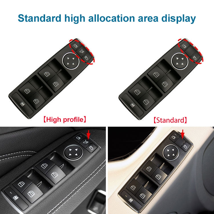 Interruttore di sollevamento del vetro del finestrino dell'auto per Mercedes-Benz W166, versione con configurazione alta guida a sinistra, High Configuration
