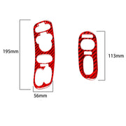 Set di adesivi per sedili con memoria per pannello di controllo della porta in fibra di carbonio 2 in 1 per Chevrolet Corvette C5 1998-2004, guida a sinistra, Door Control Panel Sticker A