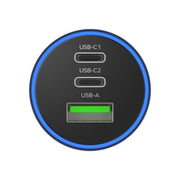 MOMAX UC17E Caricatore da auto USB-C/Type-C x 2 da 100 W + USB a tre porte, 100W