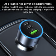 MOMAX UC17E Caricatore da auto USB-C/Type-C x 2 da 100 W + USB a tre porte, 100W