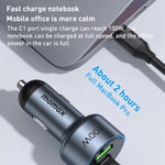 Caricatore auto MOMAX USB-C 100W a 3 porte