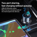 Caricatore auto MOMAX 67W USB-C + USB-A doppia porta