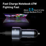 Caricatore auto MOMAX 67W USB-C + USB-A doppia porta