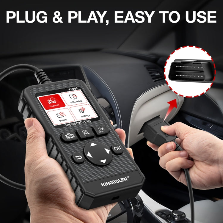 KINGBOLEN YA200 OBD2 Analizzatore di guasti dello strumento di diagnosi dei guasti dell'auto, YA200
